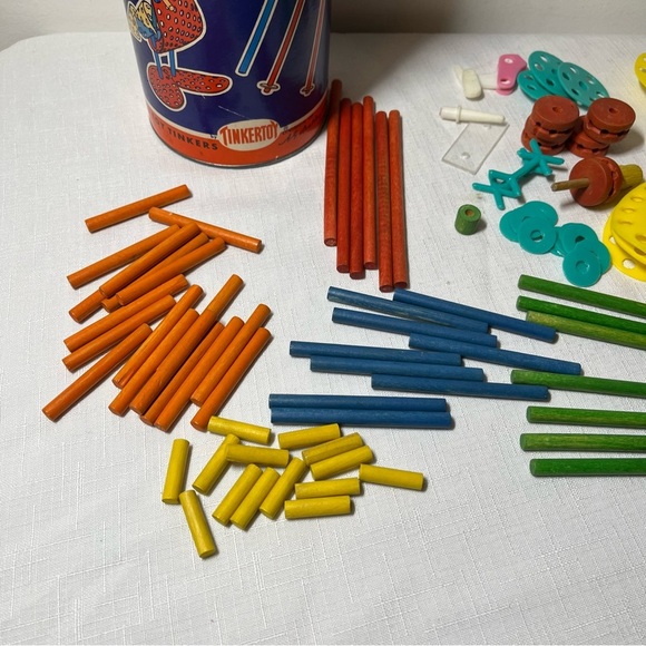 1961 Vintage Tinker Toy Zoo Building Set - HOURS OF FUN. COLLECTIBLE - Picture 4 of 13